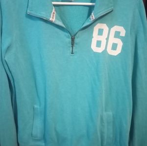 PINK Victoria's secret baby blue 1/4 zip pullover sweatshirt